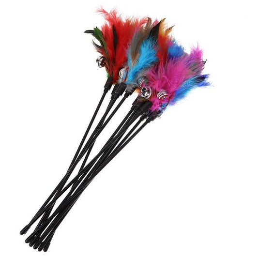 Colorful Feather Teaser Cat Toy Set - Befez