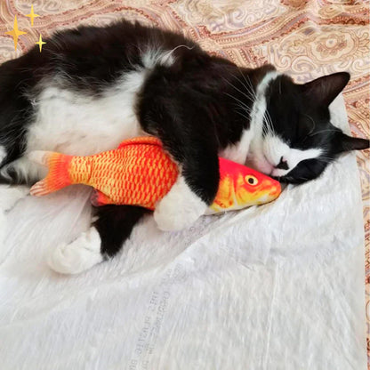 Colorful Interactive Fish Cat Toys Set of 4