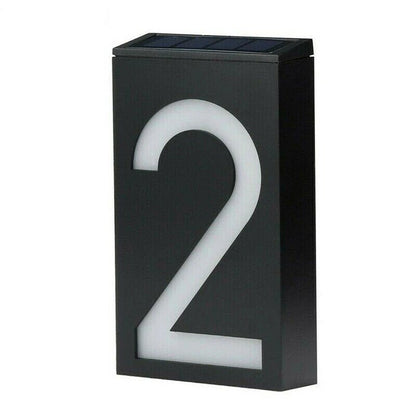Solar Powered House Number Sign