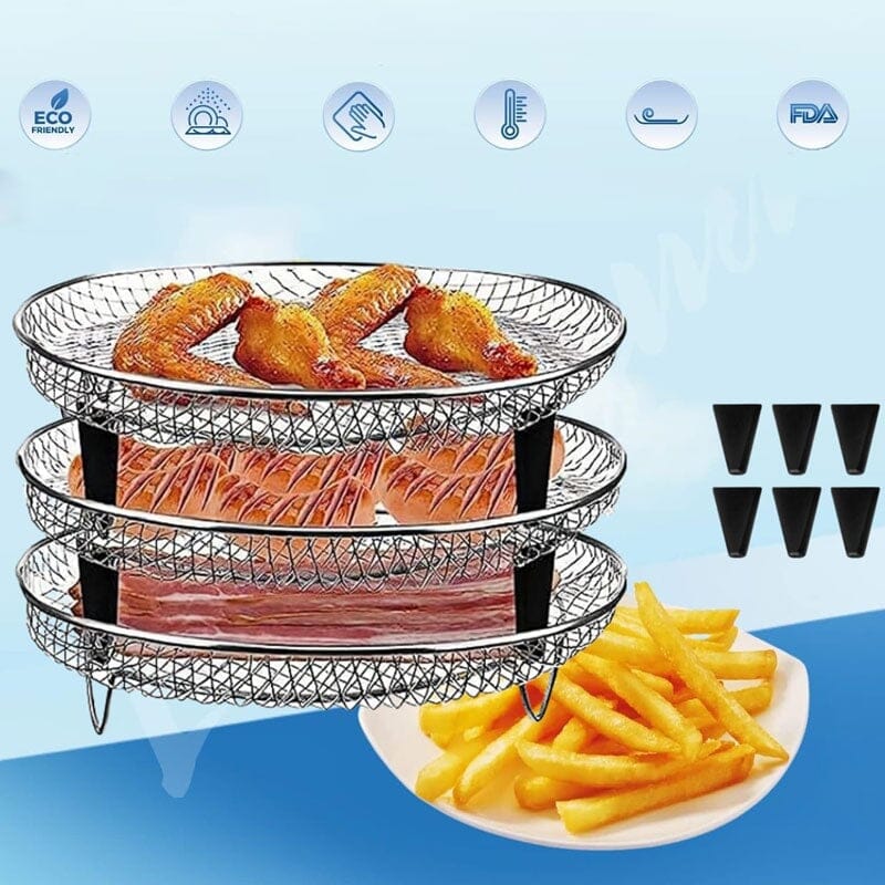 Compact 3-Tier Air Fryer Storage Rack