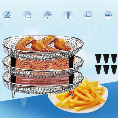 Compact 3-Tier Air Fryer Storage Rack