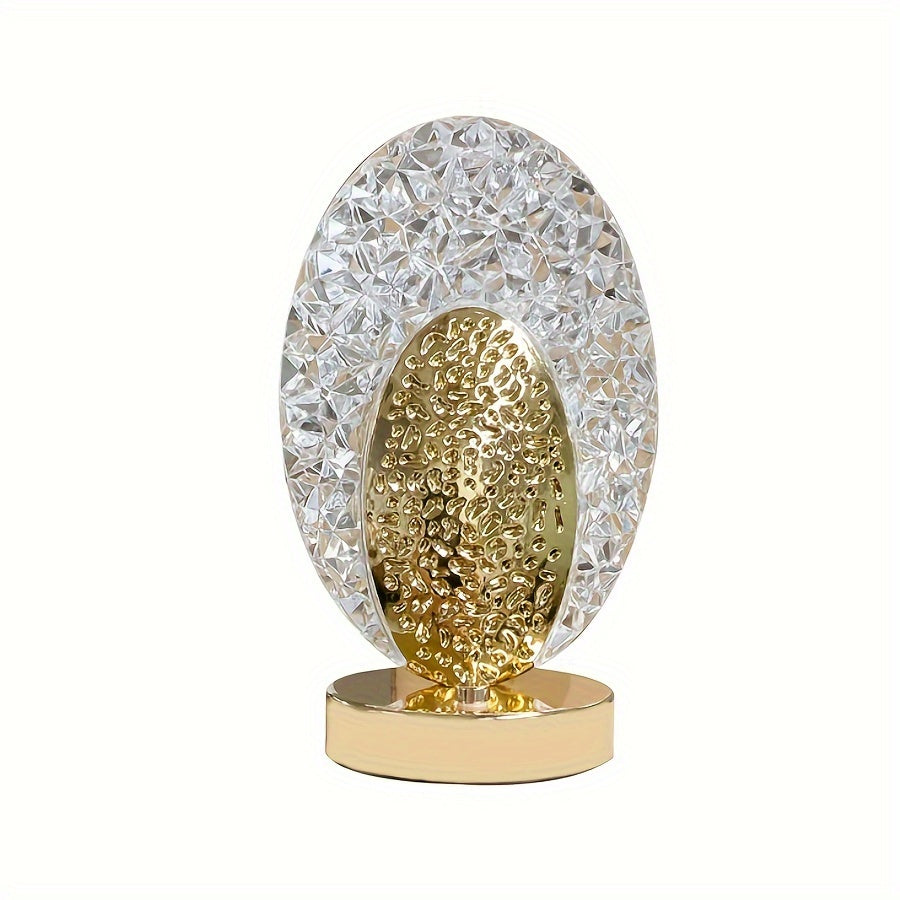 Decorative USB Desk Lamp with Soft Feather Shade