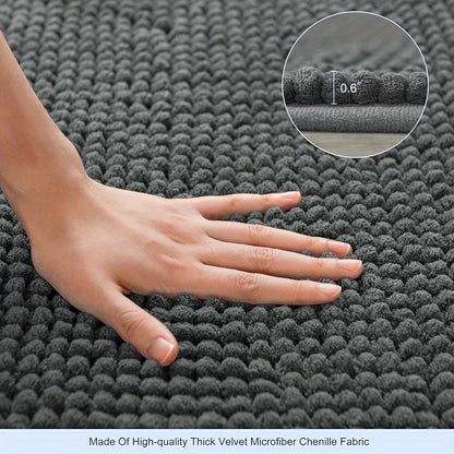Soft L-Shaped Bathroom Mat with Grip