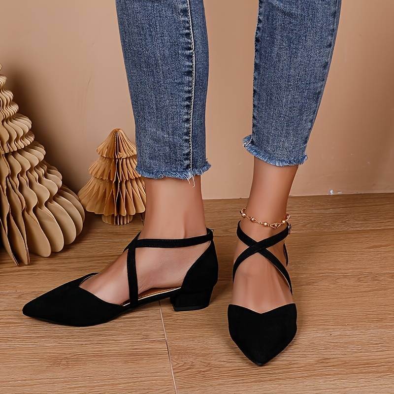 Stylish Low Heel Shoes for Women in Solid Colors