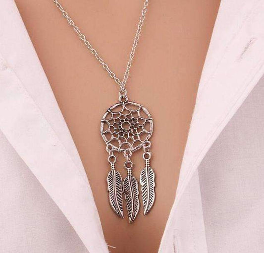 Vintage Chic Silver Chain Necklace for Women - Befez