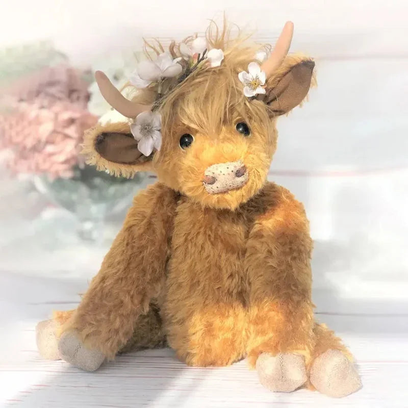Soft Cuddly Highland Cow Stuffed Animal Toy