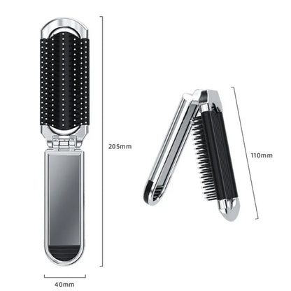 Portable Travel Mirror Brush Set
