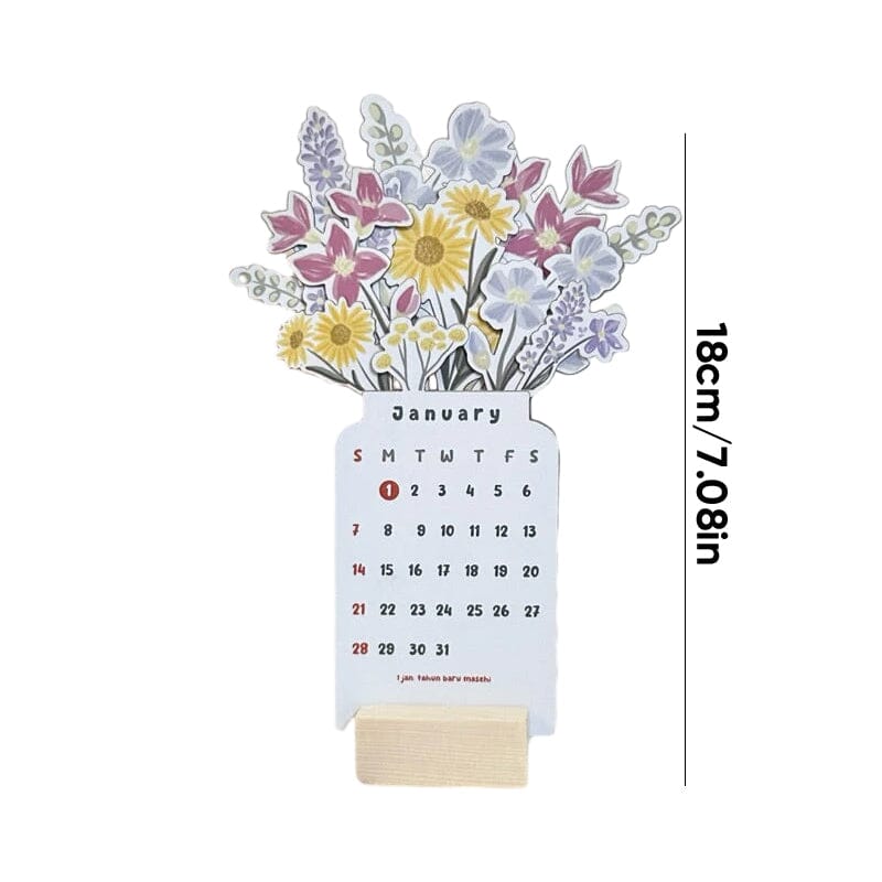 Stylish Wooden 2024 Office Desk Calendar