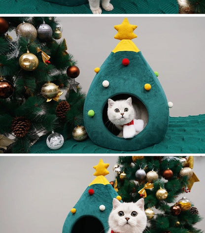 Cozy Holiday Cat House