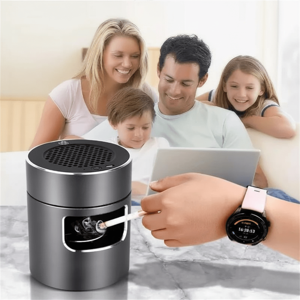 Compact Electronic Odorless Ashtray with HEPA Filter