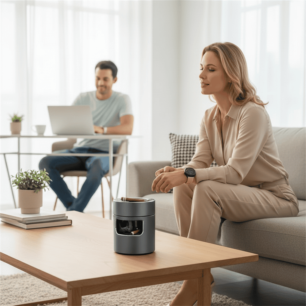 Compact Electronic Odorless Ashtray with HEPA Filter
