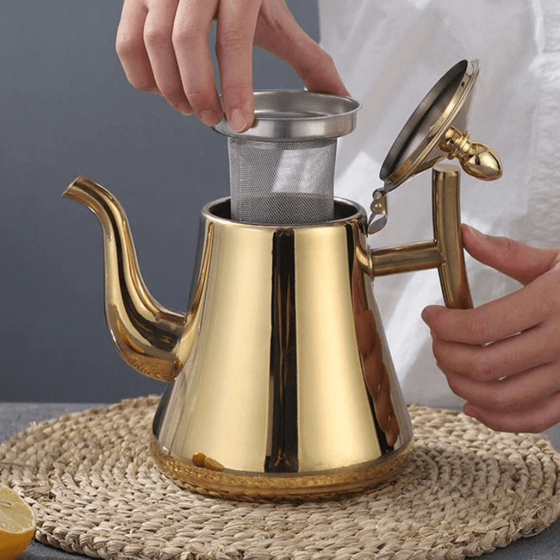 Premium Electric Kettle with Filter, Stainless Steel Teapot