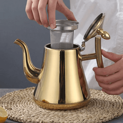 Premium Electric Kettle with Filter, Stainless Steel Teapot