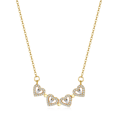 Beautiful Gold Heart Pendant Necklace