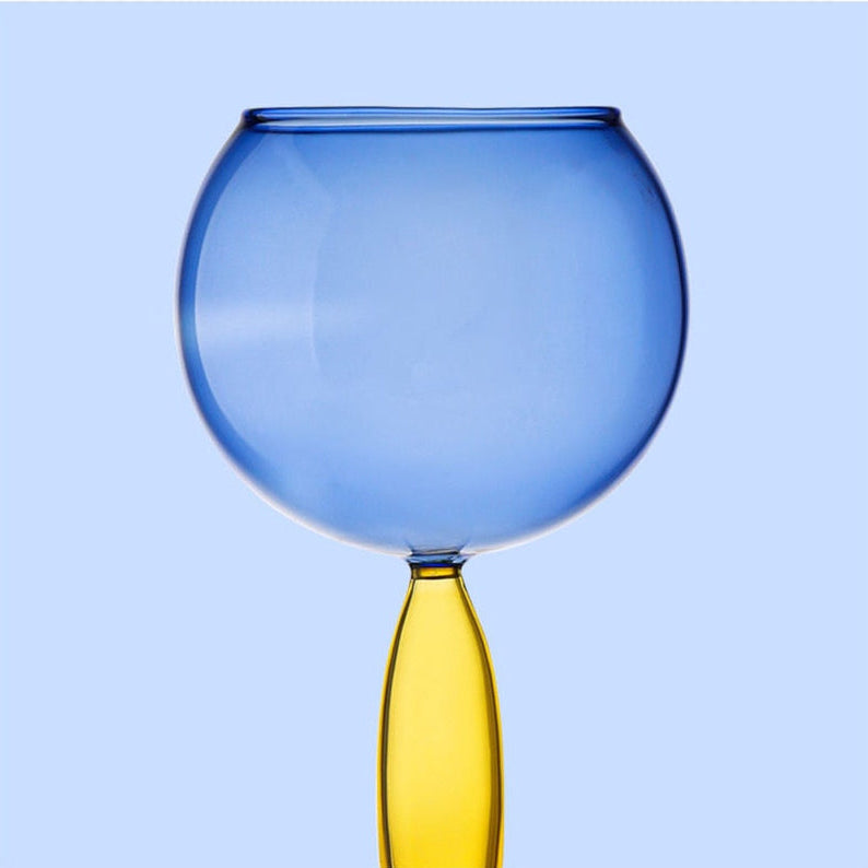 Colorful Glass Chalice and Carafe Set by Phillips