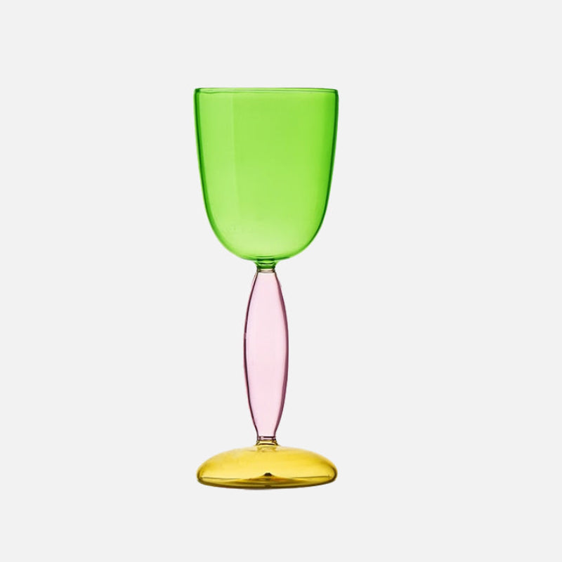 Colorful Glass Chalice and Carafe Set by Phillips