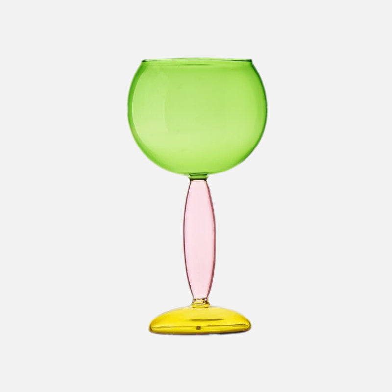Colorful Glass Chalice and Carafe Set by Phillips
