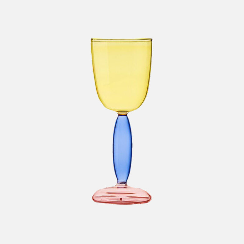 Colorful Glass Chalice and Carafe Set by Phillips