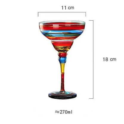 Vibrant Party Margarita Glass