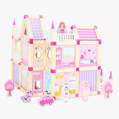 Wooden Creative Building Set Maison