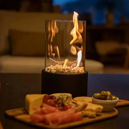 Warm Indoor Table Fire Pit with Realistic Flames