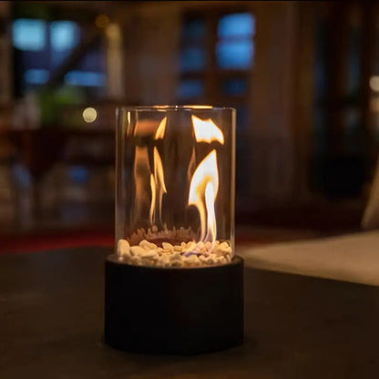 Warm Indoor Table Fire Pit with Realistic Flames