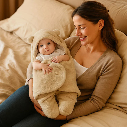 Adorable Bear Baby Blanket and Pajama Set