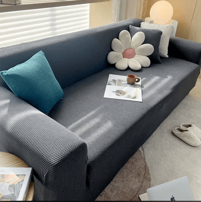 Cozy Stretch Sofa Slipcover with Grip Bottom