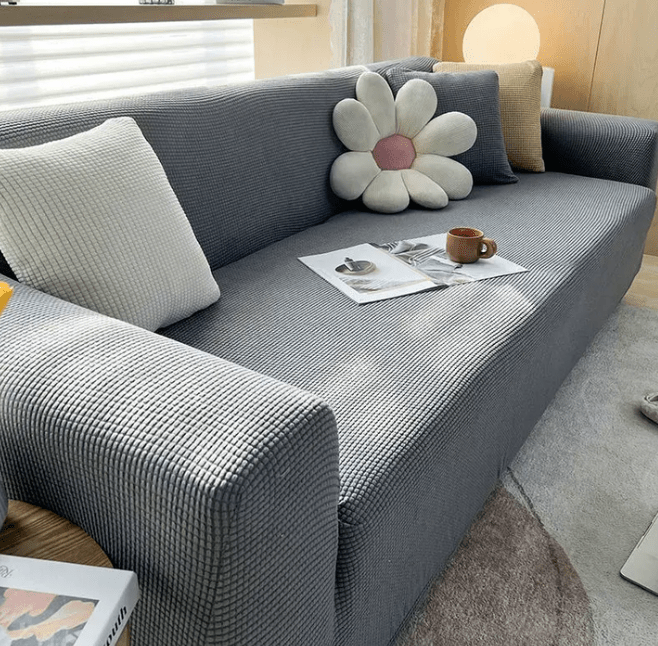 Cozy Stretch Sofa Slipcover with Grip Bottom