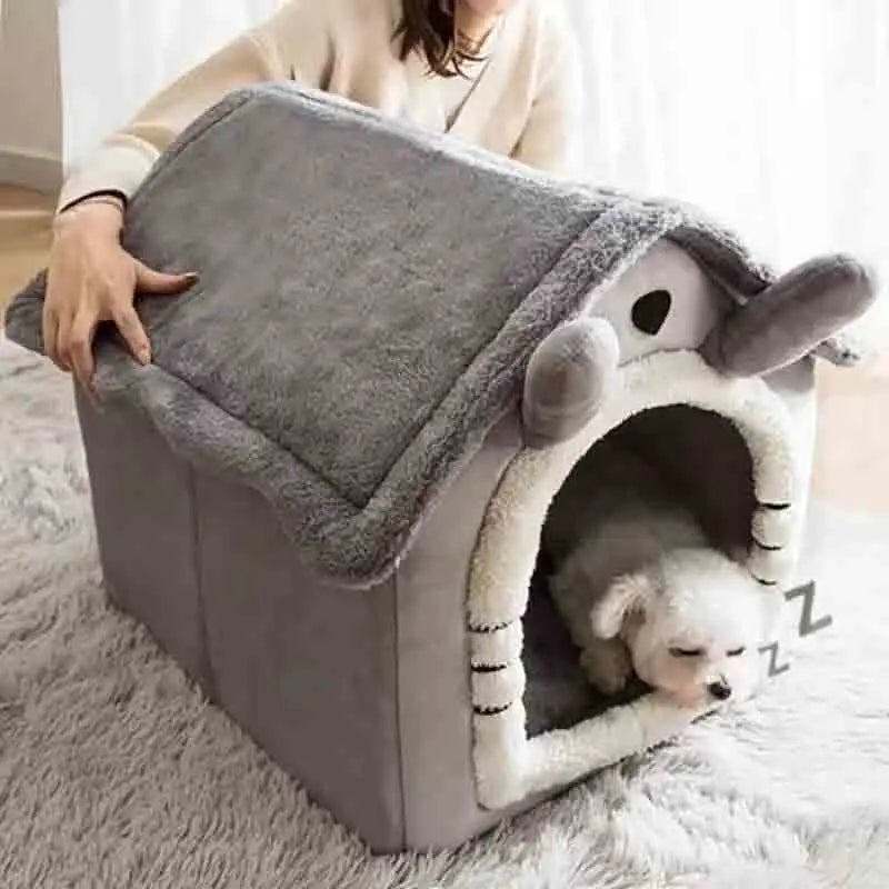 Comfy Pet Dog Hut - Warm Dog Bed