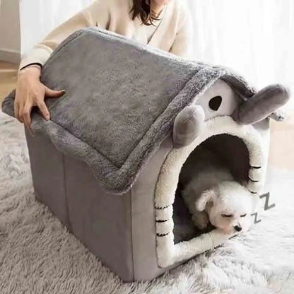 Comfy Pet Dog Hut - Warm Dog Bed
