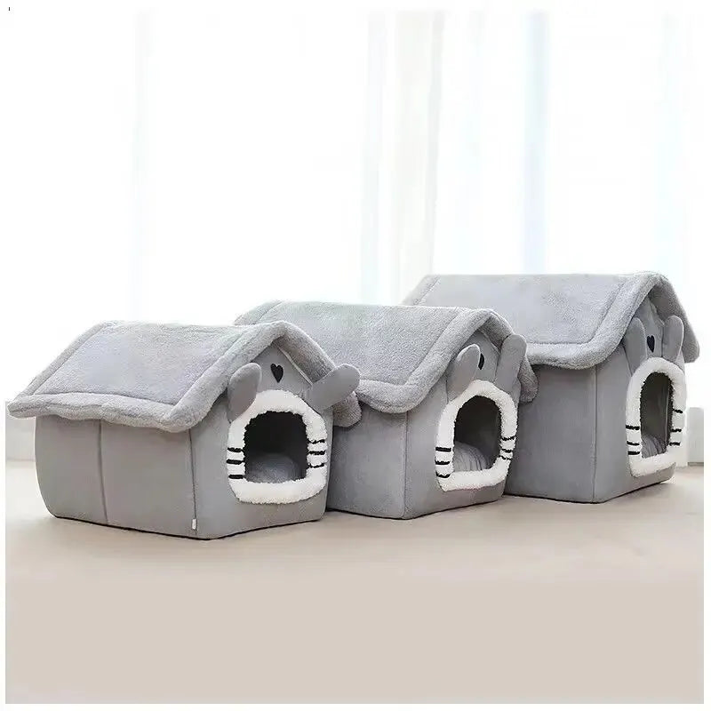 Comfy Pet Dog Hut - Warm Dog Bed