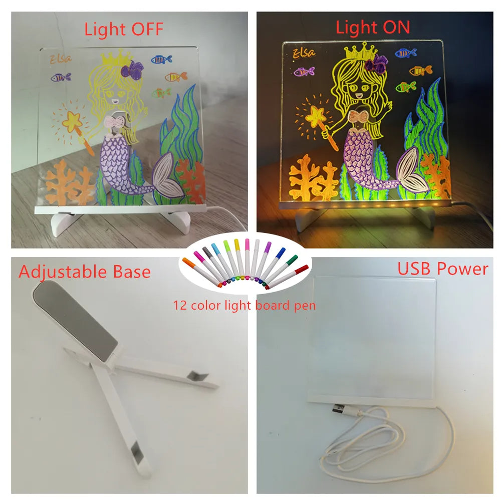 Colorful LED Art Drawing Tablet