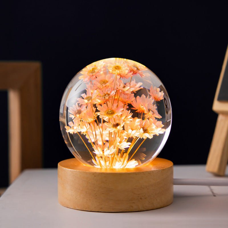 Beautiful Crystal Table Lamp with Floral Design