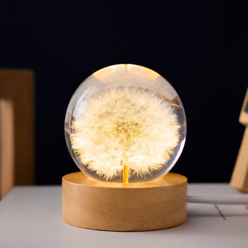 Beautiful Crystal Table Lamp with Floral Design - Befez