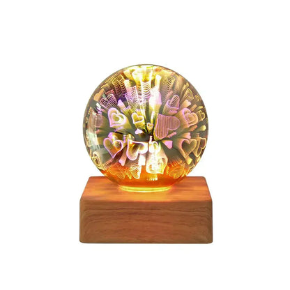Colorful Glass Ball Table Lamp with Fireworks Effect