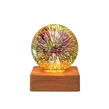 Colorful Glass Ball Table Lamp with Fireworks Effect - Befez