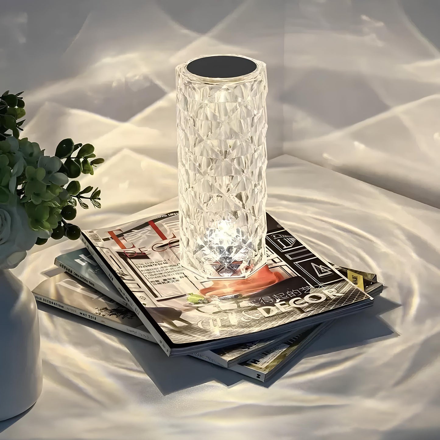 Stylish Glass Desk Lamp with Sensor Switch