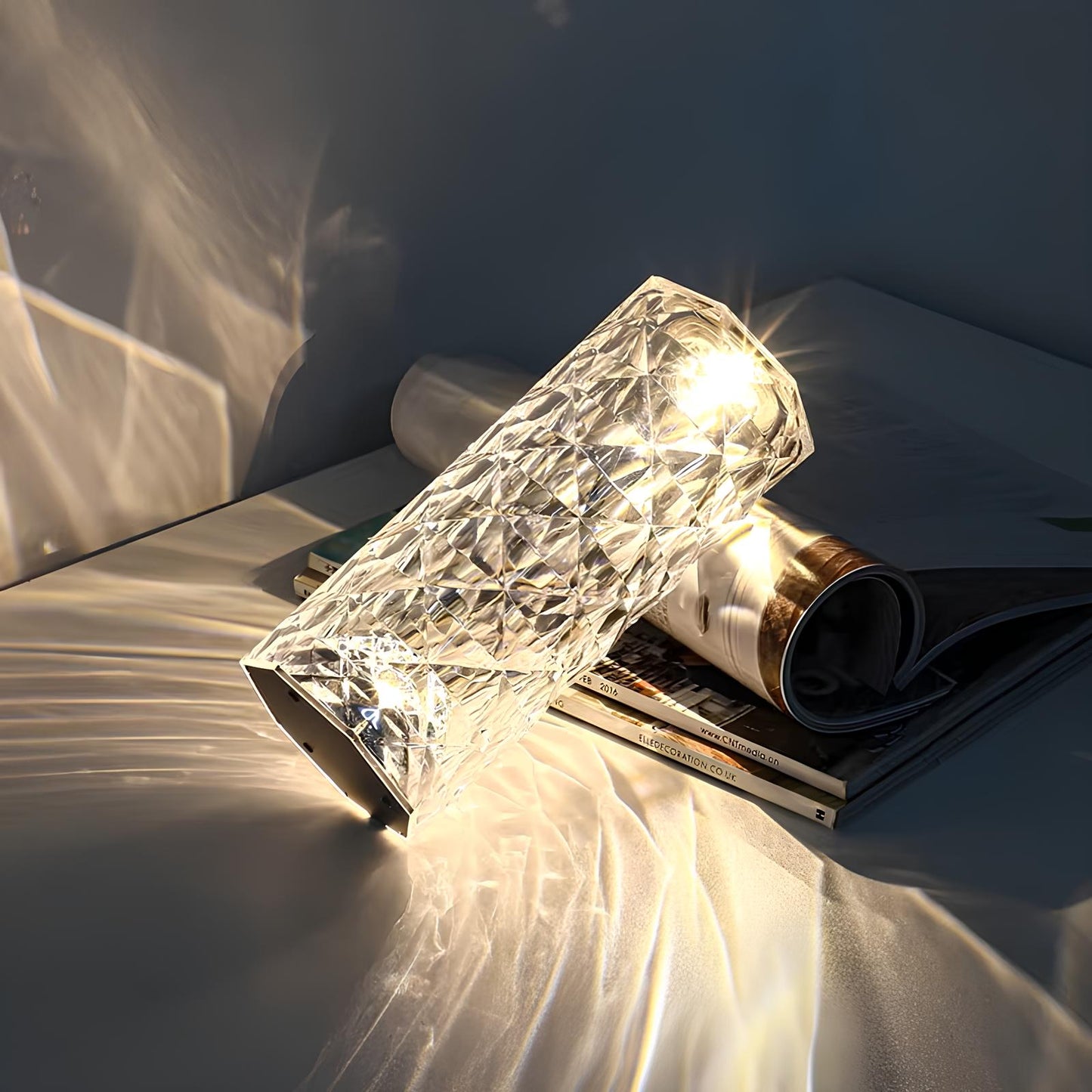 Stylish Glass Desk Lamp with Sensor Switch