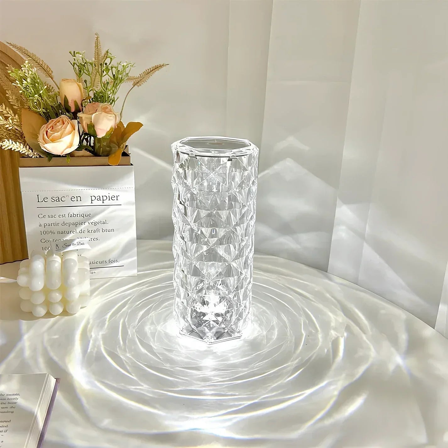 Stylish Glass Desk Lamp with Sensor Switch