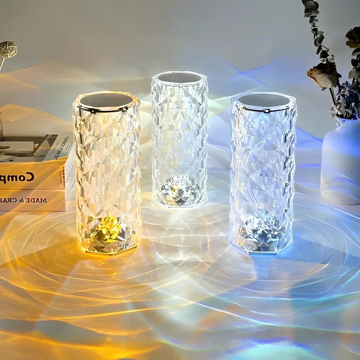 Stylish Glass Desk Lamp with Sensor Switch
