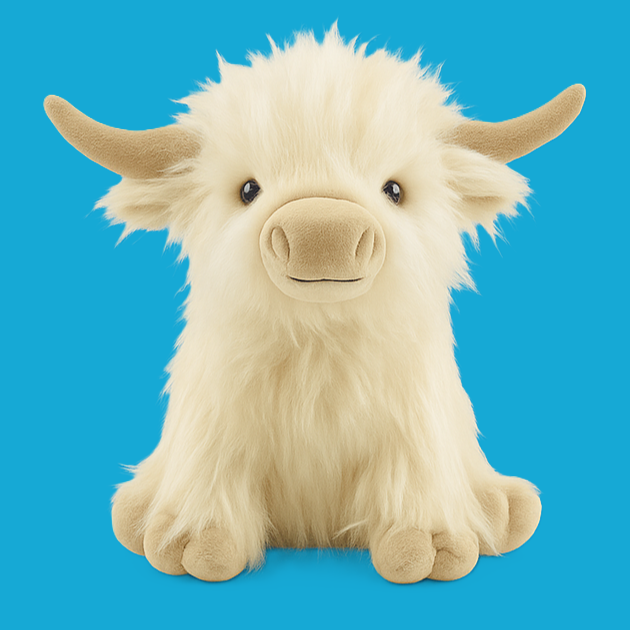 Soft Highland Cow Stuffed Animal Toy
