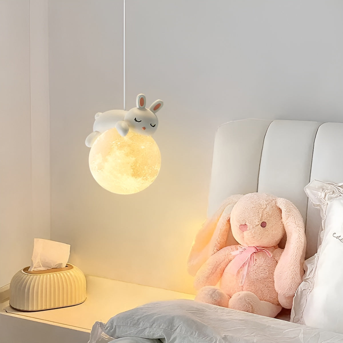 Colorful Kids LED Ceiling Light with Moon Design