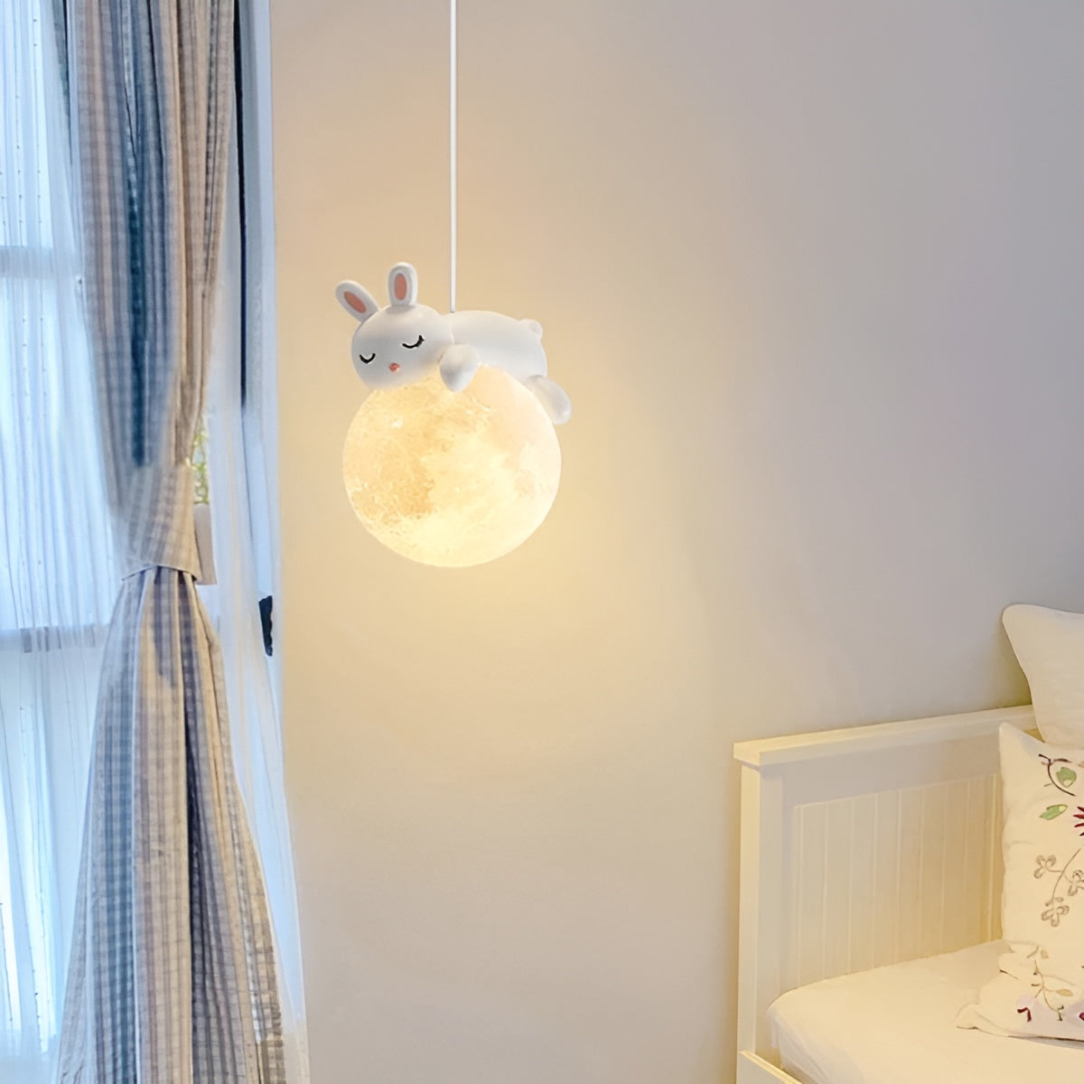 Colorful Kids LED Ceiling Light with Moon Design