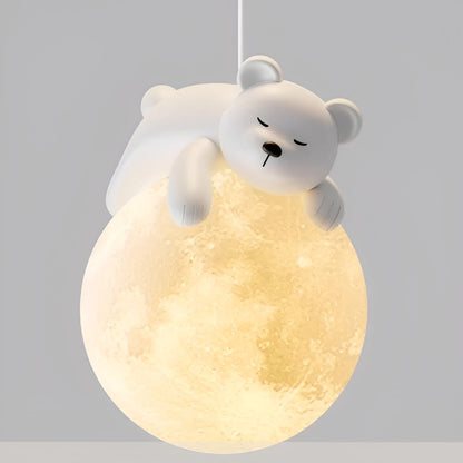 Colorful Kids LED Ceiling Light with Moon Design