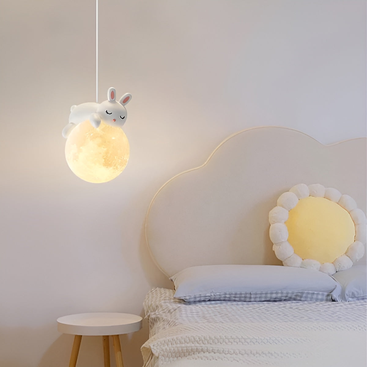 Colorful Kids LED Ceiling Light with Moon Design