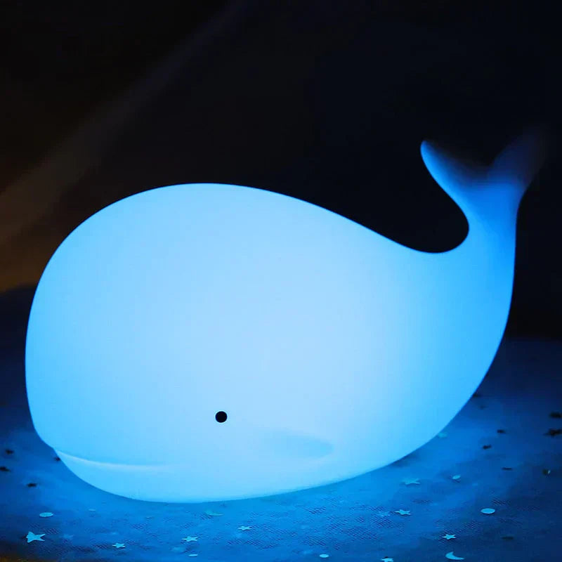 Adorable Whale LED Nightlight with Color Changing Glow