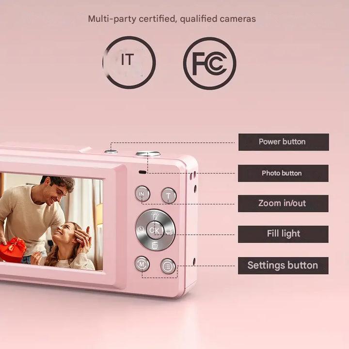 Classic Digital Camera - Retro Compact 1080p Camera
