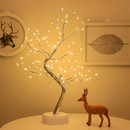 Stylish Mini LED Desk Tree Lamp