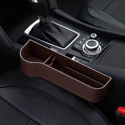 Premium Leather Auto Seat Storage Organizer